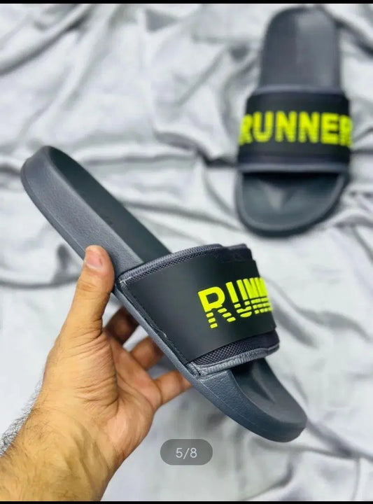 Men's Formal Rubber Slide Slippers - 1 Pcs in Stylish Black